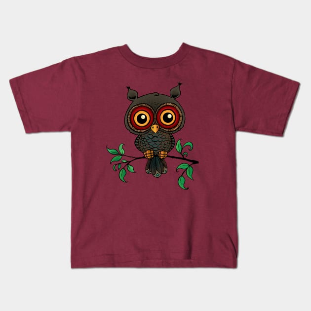 owl Kids T-Shirt by mangulica